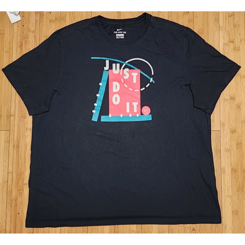Nike Dri-Fit Black Just Do It Mens Basketball T-Shirt Size 3XL TALL CD1100-010